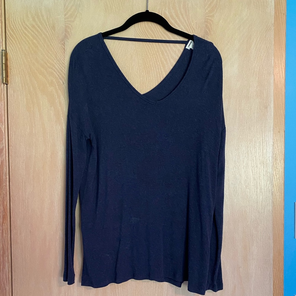 Garage Navy Blue Long Sleeve Shirt